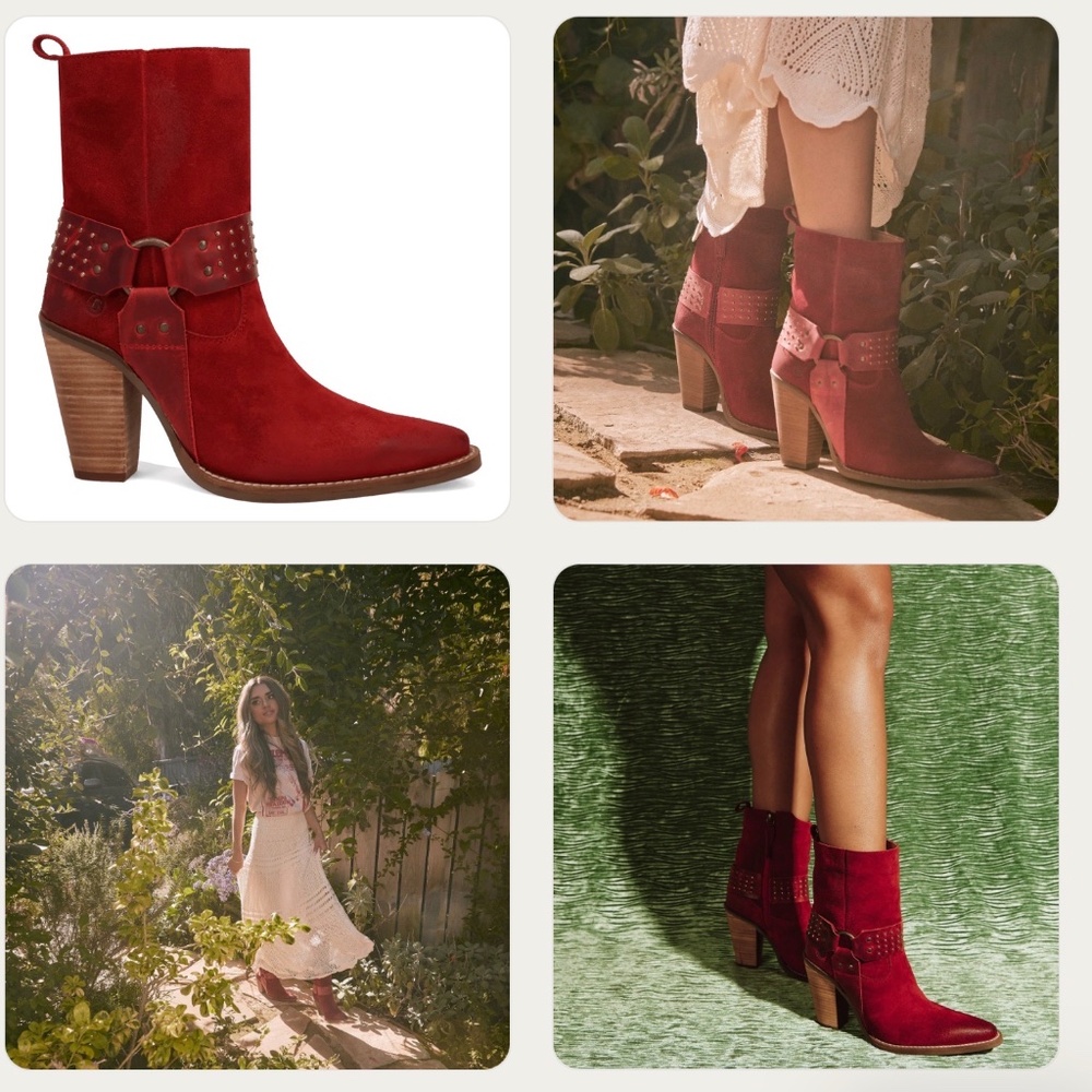 Sexy Red Cowgirl Boots - Valentine’s Day heeled boot.